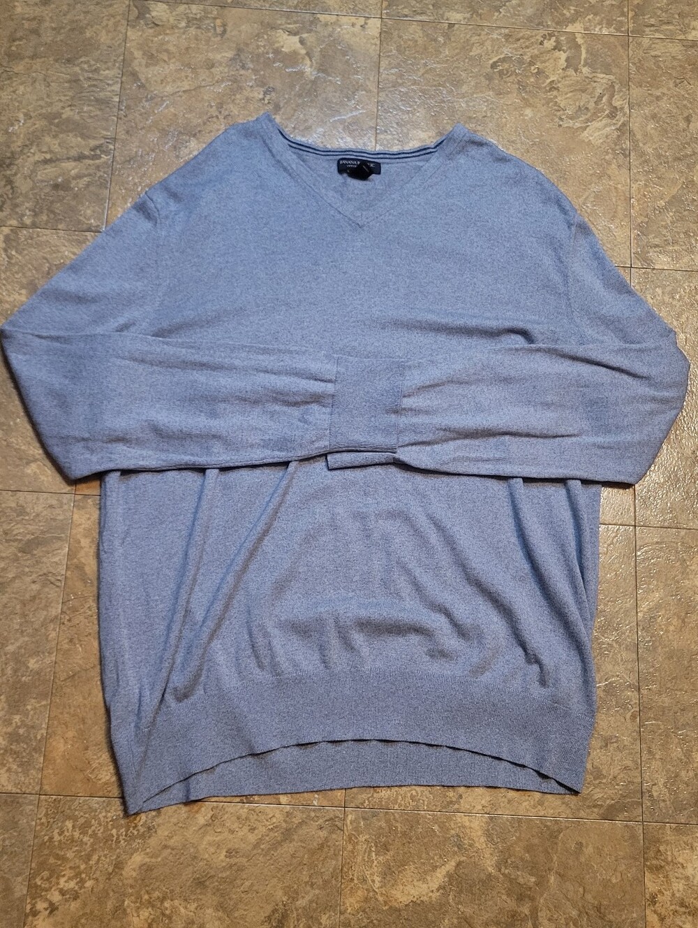 Banana Republic Luxury Blend Sweater Mens 2XL Tall Gray Long Sleeve V-neck